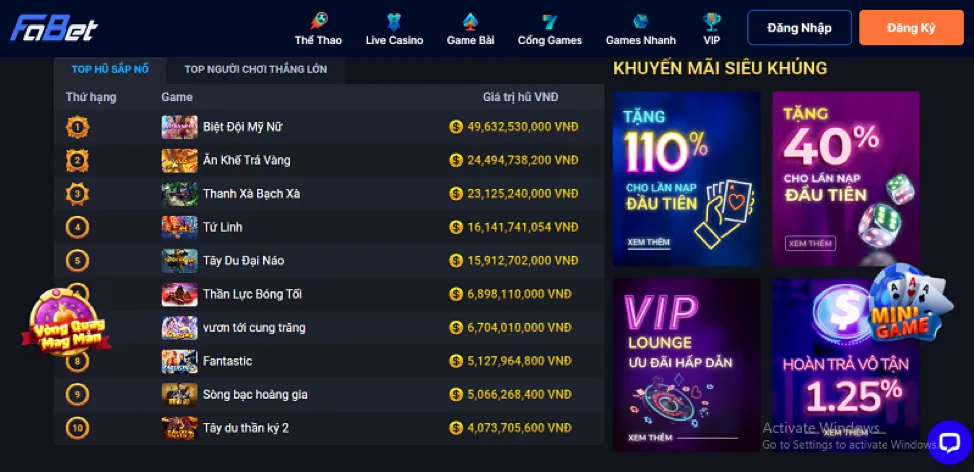Ưu đãi độc quyền cho VIP bet168vn nhà cái